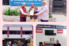 All-India-Marwari-Mahila-Samity-representative-Sri-G.L.Sharma-presenting-donation-cheques-to-heads-of-various-institutions-in-Didwana-Rajasthan